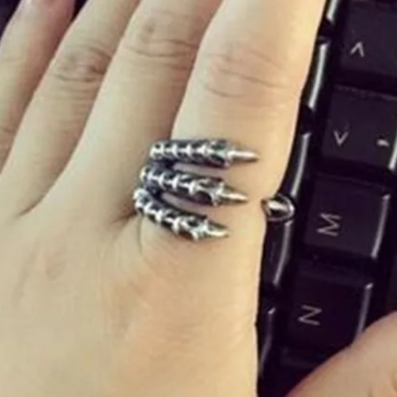 925 Sterling Silver Ring Dragon Claw STATEMENT - Picture 3 of 8